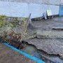 parking ; après évacuation des eaux